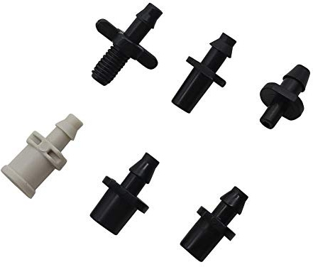 20pcs 4 mm de púas Conector Recto de la Manguera de riego Conectores rápidos Fontanería Accesorios de tubería Adaptador de la Boquilla 20 Piezas (tamaño : NO.6)