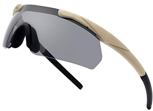 Gafas tácticas para exteriores con 3 lentes intercambiables, gafas de tiro de alta resistencia al impacto, gafas de seguridad unisex, antivaho UV400, protección ocular para caza, ciclismo, conducción,