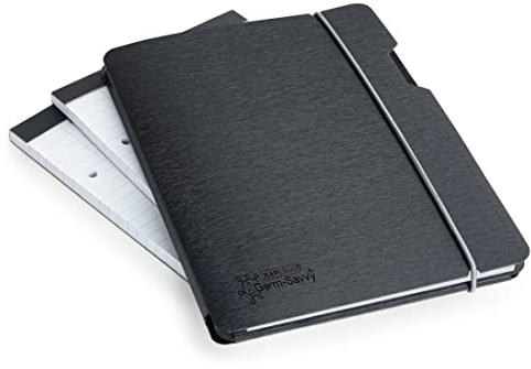 Rapesco 1637 Dossier de Conférence et 3 Blocs de Recharge avec 80 Feuilles, A5, Noir