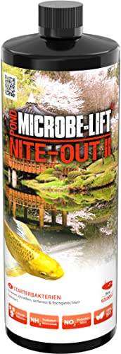 ARKA Pond Nite-out II - 946 ml - Bacterias iniciadoras Especialmente desarrolladas para estanques, preparan el Estanque para una siembra de Peces rápida y Segura.