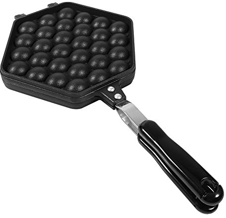Molde para Hacer Gofres con Burbujas de Huevo, Molde para Huevos de Aleación de Aluminio, Gofrera con Burbujas de Doble Cara, Práctico Molde Antiadherente para Hornear Huevos con Mango de Acero Inoxid