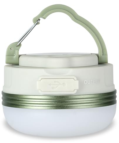 Flintronic Campinglampa, LED-campinglykta, USB-laddbar med powerbank på 1 800 mAh, med 4 lägen, inkl. SOS-ljusläge, bärbar och praktisk, nödfallsset för friluftsliv, vandring, camping och fiske