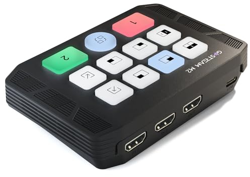 Osee GoStream Scheda di acquisizione M2, doppia scheda di acquisizione ingresso HDMI 4K per streaming, scheda di acquisizione audio video USB 3.0 in 1080P 60 FPS, bassa latenza, compatibile con