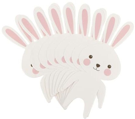 CAXUSD 16 Pezzi Carte Conigli Per Bicchieri Da Vino Decorazioni Torte A Forma Di Coniglio Pasquale Per Tazze Tavoli Feste