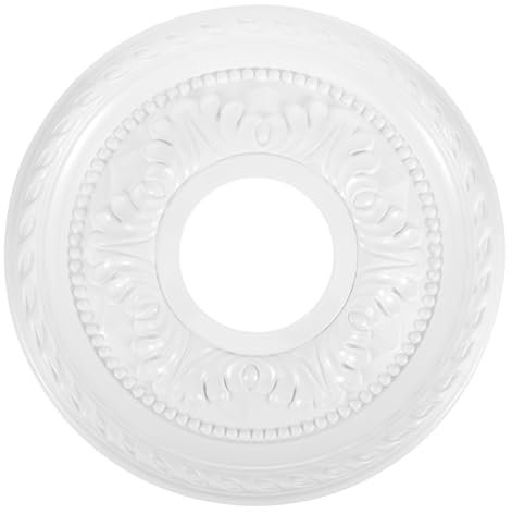MAGICLULU Round White Pu Ceiling Medallion Base for Chandelier Traditional Home Lighting Ceiling Medallion Ring Decor Decoration