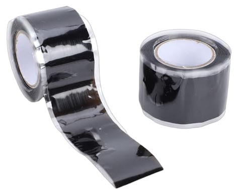 SPYMINNPOO Cinta de Agarre, 2 Rollos, Envoltura de Antideslizante de 4,9 Pies para Manillares de Bicicleta, Paletas y Equipos de Gimnasio, Color Negro