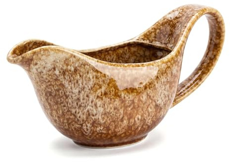 Salsiera da 550 ml, in ceramica di alta qualità, con manico resistente al calore, ideale per cene arrosto di Natale, sugo, salse e condimenti, lavabile in lavastoviglie