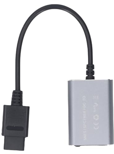Fabater Convertidor de Consola de Juegos Retro, 4:3 16:9 Switcher Adaptador Convertidor HD de Baja Latencia, Conmutador de Resolución 720P con Cable HD para Consolas N64 SFC PAL NTSC