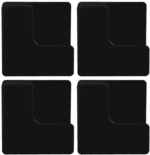 TOMETURE Set di 4 Supporti per Bilancia da Parete, Porta Bilancia Autoadesivo, Organizer salvaspazio per Bagno, Camera da Letto, Cucina, Colore Nero.