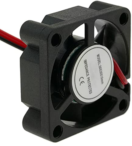 BeMatik - Ventilador de chasis 30x30x10 mm de 12 VDC para Caja de Ordenador