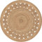 Gifiie Jute Teppich, handgewebt aus 100% Jute – ideal für Wohnzimmer, Schlafzimmer und Flur, perfekt als dekoratives. (Natur, 120CM)