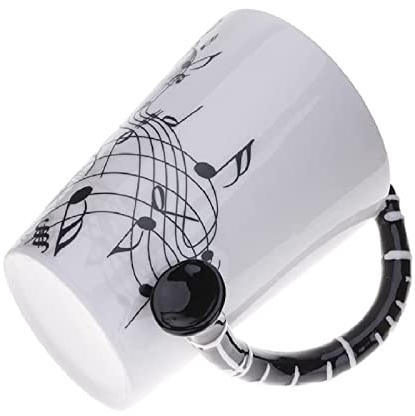 eKsdf Tazza da caffè in ceramica, 280 ml, con clarinetto, manico divertente, in gres porcellanato, regalo per donne, papà, nonna, nonno (tipo 2)