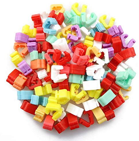 JCBIZ 100 Stück mehrfarbige Ballonklammern, selbstdichtendes Ballon-Zubehör, Geburtstag, Hochzeit, Valentinstag, Uni, Kinder und Erwachsene