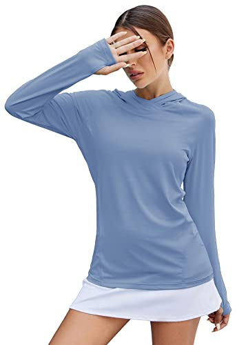LUYAA Performance Hoodie Women Sunproof Fishing Shirts Lightweight Sun Protection Clothing Women uv Protect UPF 50