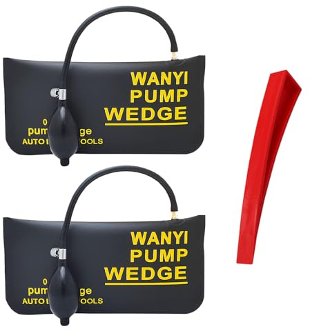 WANYI 2 Stück Montagekissen luftkissen Air Wedge Pump luftkissenheber hebekissen hebekissen für möbel türfutter montageset, Belastung bis 300 kg (2 Großes Rechteck)