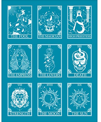 OLYCRAFT 10x12.7cm Tarot Motif Sérigraphie pour Polymère Argile Sorcière Sérigraphie Pochoirs Pochoirs en Argile Réutilisables Pochoir de Transfert Non Adhésif pour Argile Polymère Fabrication