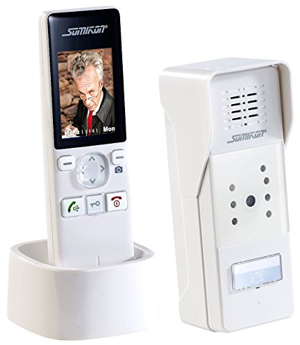 Somikon Funk Türsprechanlage: Funk-Türsprech-Anlage mit Videoübertragung (refurbished) (Funkklingel mit Monitor, Türklingel mit Kamera Akku, Türsprechanlagen Videoübertragungen)
