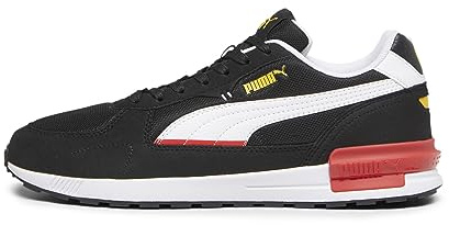 Puma Graviton, Unisex-Sneaker, Schwarz Weiß Gelb Fizzer, 40 EU