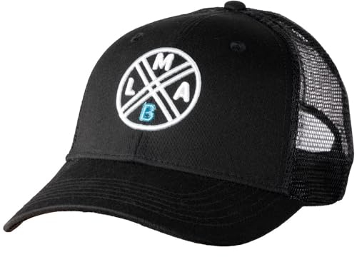 LMAB Trucker Cap, Angler Kappe, Angelbekleidung, Fishing Cap, Angelmütze, Hut (Schwarz Weiß)