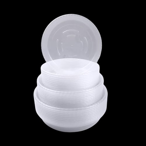 CODOHI 30 PCS Clear Plant Pot Saucers, Plastic Drip Flower Pot Tray Drip Trays Round Plant Saucers with 3 Different Sizes (15cm, 17cm, 19cm) for Indoor Outdoor Garden Flower Plants