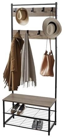 House Of Home Coat Stand with Shoe Storage Coat Rack and Hallway Storage Unit
