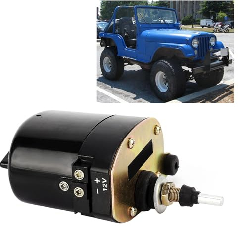 Wakects Moteur d'essuie-glace Avant, Pare-brise d'essuie-glace de Voiture ajusté le Tracteur 12V. OE 01287358, 7731000001, 0390506510. Matériau de Haute qualité, Meilleur Spray à Eau, Nettoyage