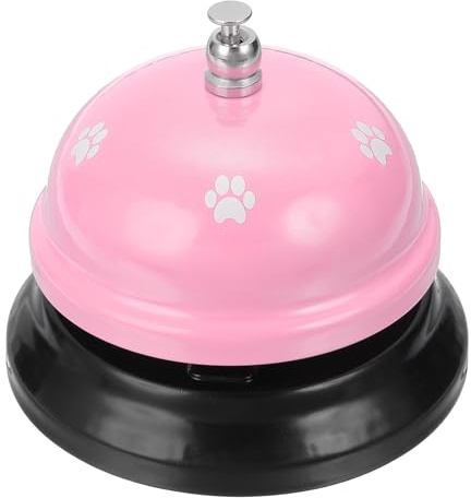QUARKZMAN Campanello Da Tavolo Per Servizio, 2.95 Pollici Campanello In Metallo Per Ristoranti Hotel Aree Di Ricevimento E Eventi Matrimonio, Colore Rosa Chiaro
