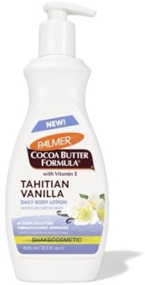 Palmer Cocoa Butter Formula Tahitian Vanilla Daily Body Lotion with Vitamin E, Moisture Drenching, 400ml by SHAKS