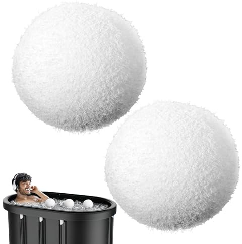 Reusable Foam Absorber, Ice Bath Oil Sponge, 2.99 Inch Cleaning Ball with Washable Construction, Floating Foam Skimmer, Water Care Device with Style, Pool Spa Cleaner for