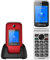 Klapphandy ohne Vertrag, Ukuu 3G Seniorenhandy mit Großen Tasten 2,8+1,8 Dual Display 1200mAh Akku Lange Standby-Zeit Mobiltelefon mit Ladestation FM Radio für Senioren - Rot