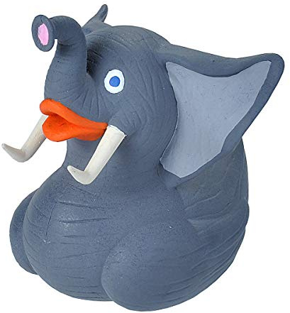 Wild Republic Rubber Ducks, Bath Toys, Kids Gifts, Pool Toys, Water Toys, Elephant, 4
