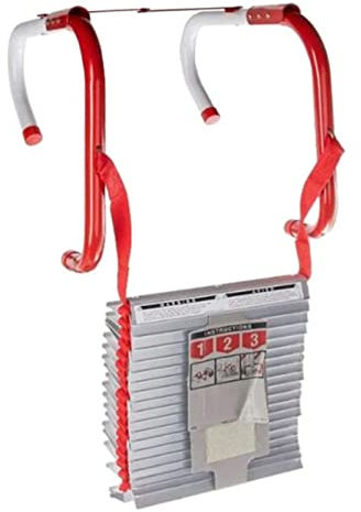 TOOJUN Portable Rope Ladder for Kids or Adults, Fire Safety Ladder 2-4 Story Aluminum Alloy Emergency Fire Escape Ladder for Indoor Tree House, Playground,4m/13ft