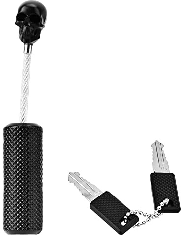 Cerradura de Maleta Segura, Cerradura de Calavera, Cuerda de Alambre, Cerradura de Aduanas, Cerraduras de Aleación de Zinc con Llaves para Maletas, Maleta con Ruedas, Maletero, (Negro)