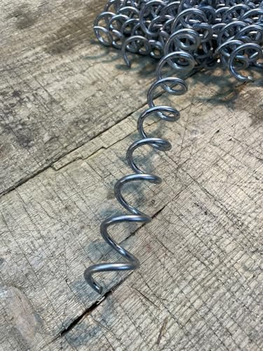 25x Gabion Spirals Helicoils connectors for Wire Mesh Baskets 100cm Long 4mm Diameter, 25mm coil spacing