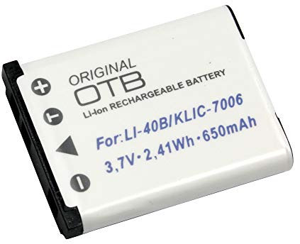 Battery compatible with Kodak EasyShare M531, 650mAh, 3.7V, replaced: KLIC-7006