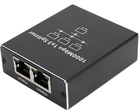 Ethernet Splitter, 1 to 3 LAN Splitter Gigabit Network Switch, USB Powered, for Cat 6 7 8 Cable, Compatible with ADSL, Hubs, Switches