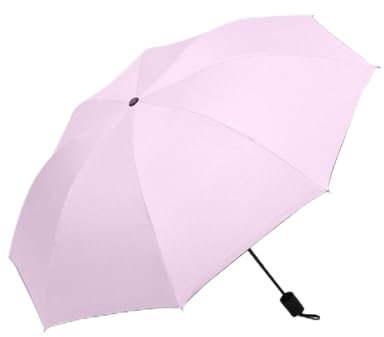 Miayical Regenschirm, Kompakter Reise Regenschirm, Tragbarer & Faltbarer Taschenschirm, Winddichter Doppel Baldachin Taschenschirm, Regenschirm Sturmfest, Taschenschirm für Herren und Damen, Rosa