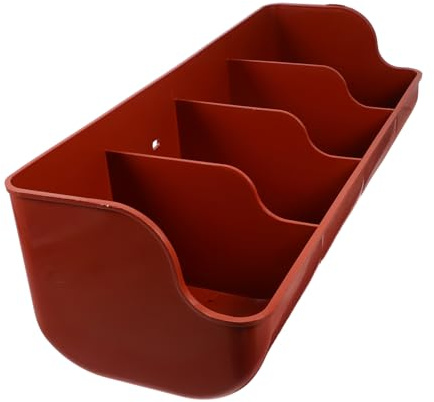 Mountable Livestock Feeding Trough Plastic Four Compartment Bucket | Pig Feeder, Goat Feeder, Break Resistance, Wear Resistance, Multi-Slot Design for Livestock Farm Use
