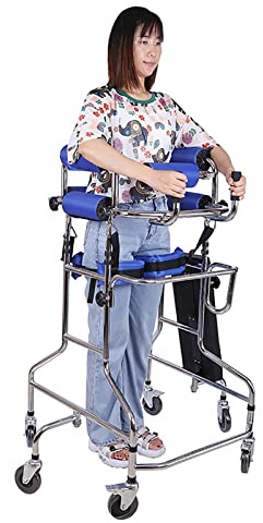 Déambulateur D'Intérieur, Chariot D'Aide À La Marche, Six Tours/Huit Tours, Anti-Inclinaison, Anti-Retournement, Cadre De Verticalisation Pour Adultes Et Personnes Âgées, Hauteur Réglable, A