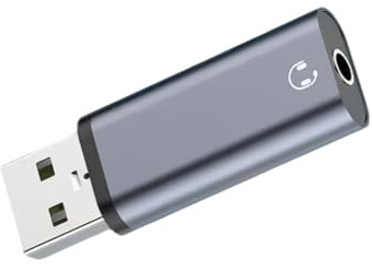 NVOQILIN USB To 3.5mm Adapter USB To 3.5mm Cable For Headphones Window Laptop Desktops Docking Station External Sound Card