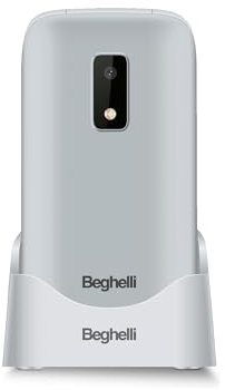 Beghelli Telefono Salvavita per Anziani, Salvalavita Phone SLV30N-GPS Plus Ecodesign - Telefono Tasti Grandi e Pulsante di Emergenza SOS, Sistema di Allarme, per Anziani e Disabili, GPS/Wi-Fi (Grigio)