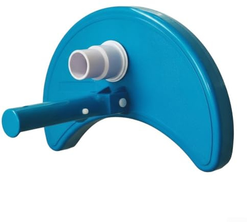 Outil de nettoyage de piscine avec tête d'aspiration demi-lune pour une meilleure élimination des débris et une couverture efficace, conçu pour se connecter avec des tuyaux standard