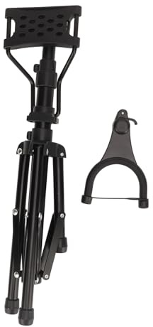 XGOUGUAAU Soporte para instrumentos de viento, trípode plegable de aleación de aluminio, soporte universal ajustable para instrumentos musicales electrónicos con protección de espuma EVA par