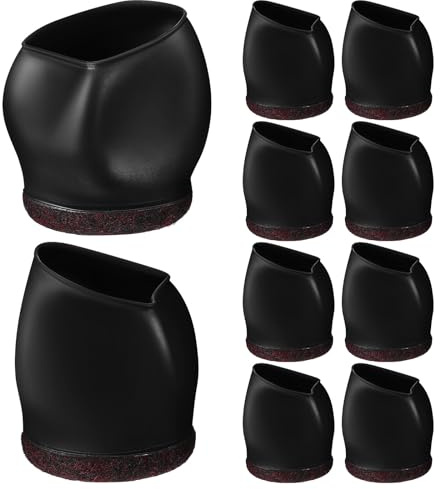 Uonlytech Fundas Protectoras para Ruedas de Silla 10 Unidades, Cubiertas Flexibles TPE para Patas Diámetro 4.5-5.5 Cm, Anticaída, Protectores de Suelos para Oficina y Comedor