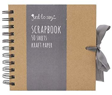The Home Fusion Company Carnet de scrapbooking en papier kraft au design classique 3 tailles – Petit, moyen et grand livre de souvenirs