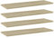 vidaXL 4X Estantes Estantería Estudio Salón Decoración Libros Librería Librero Biblioteca Tablero Extra Madera Contrachapada Roble Sonoma 60x20x1,5 cm