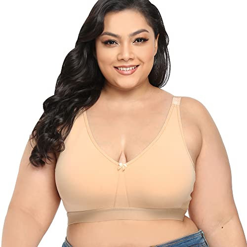 Ayigedu Womens Plus Size Wireless Non Padded Full Coverage Comfort Bra 36E