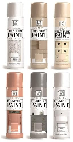 SuperGift.com Chalk Finish 400ml Multipurpose Aerosol Spray Paint Can For All Purpose (Chalk White)