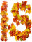 2 Pack Artificial Autumn Maple Leaves Vines Decorations, 5.9Ft/Piece Fall Leaf Garland Hanging Plant with Hooks, Thanksgiving Halloween Decor for House Garden Wall Doorway Fireplace Autumn Decoration