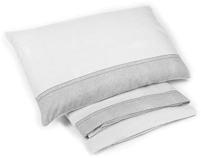 Juego de sábanas de franela completo para cama de matrimonio FABRICADO EN ITALIA (2 plazas, Gris)